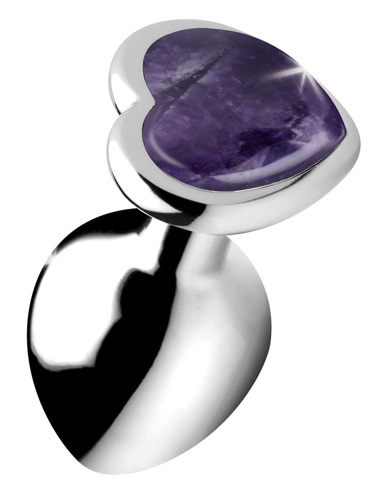Amethyst Heart Anal Plug - Medium