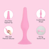 Pure Love Silicone Anal Butt Plug 4.5'', Adult Sex Toy, Classic Sex Toy, Pink