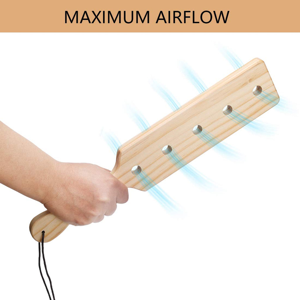 VENESUN 14inch Wood Spanking Paddle for Adult Sex Toys, Wooden Paddle with 5 Airflow Holes for BDSM Sex Play