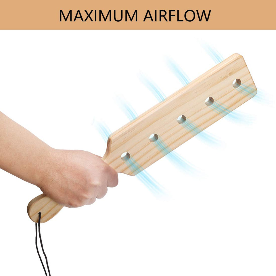 VENESUN 14inch Wood Spanking Paddle for Adult Sex Toys, Wooden Paddle with 5 Airflow Holes for BDSM Sex Play