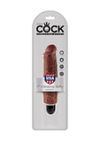 King Cock 7In Vibrating Stiffy Brown