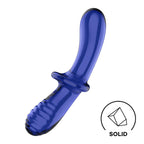 Satisfyer Double Crystal Glass Dildo-Blue