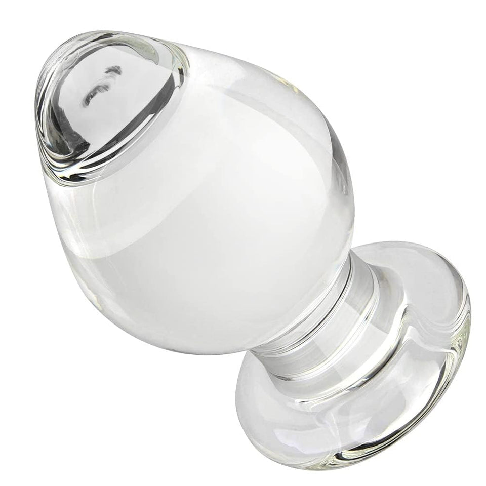 FST Large Anal Plug Crystal Mushroom Shape Butt Plug Glass Massage Bum Plug Sex Toys for Women Men Masturbation Transparent