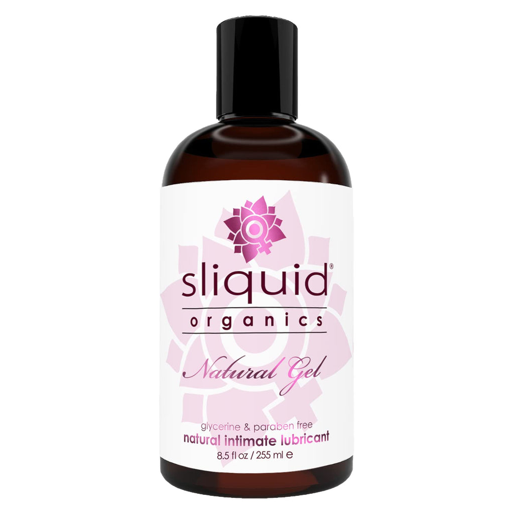 Sliquid Organics Water-Based Lube - Aloe Vera Leaf Infused with Organic Oils & Botanicals, Natural Lubricating Gel for Women/Men