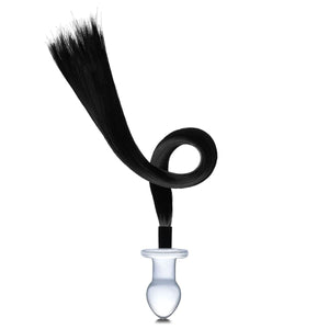 Glas 3&quot; Horse Tail Glass Butt Plug