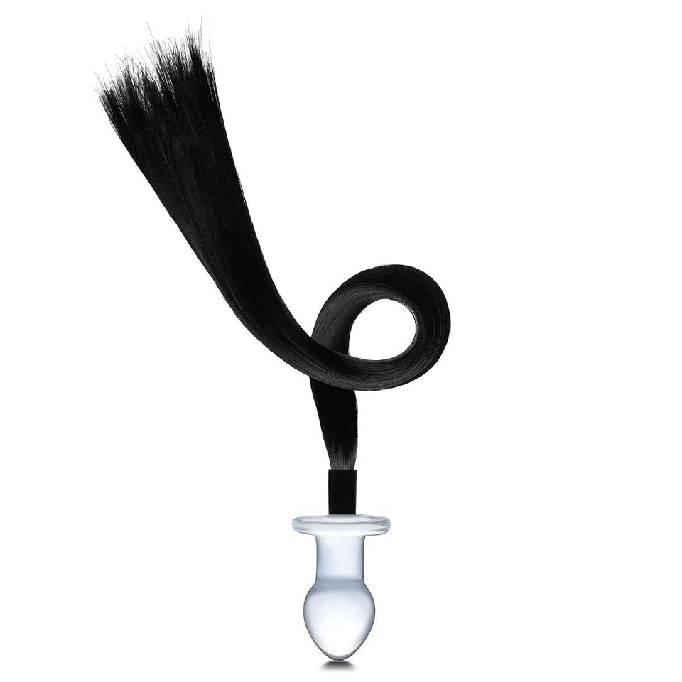 Glas 3&quot; Horse Tail Glass Butt Plug