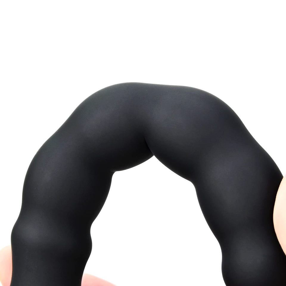 Anal Plug Trainer Kit, Pack of 2 Silicone Butt Plug Training Set Thread Anal Beads with Narrow Flared Base Adult Sex Toy for Men