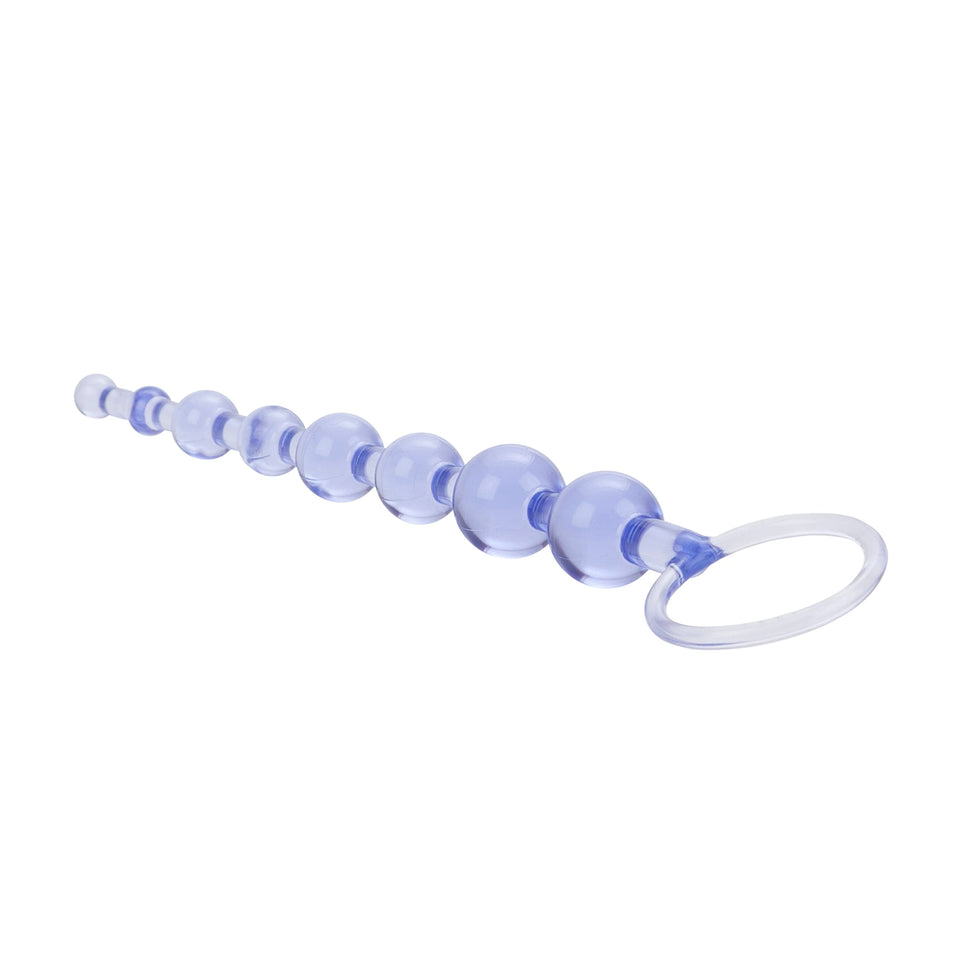 Calexotics First Time Love Beads, Butt Plug With Retrieval Ring And Graduated Anal Beads - Purple Se-0004-32-2