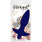 Golden Triangle Corked 02 Silicone Anal Plug Waterproof  Blue  Small