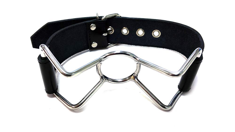 Rouge Leather Spider Gag Adjustable Black