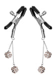 Xr Brands Ornament Adjustable Nipple Clamps with Jewel Accents