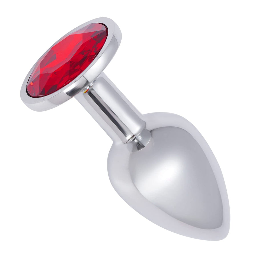 Hmxpls Small Anal Plug, Anal Toy Plug Beginner, Personal Sex Massager, Stainless Steel Butt Plug for Women Men Couples Lover, Re