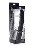 Master Series Power Pounder Vibrating And Thrusting Silicone Dildo, Black
