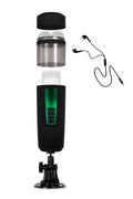 Evolved Novelties - Gender X - Message In A Bottle - 7 Spinning & Thrusting Speeds & Functions - Rechargeable Stroker - Black/Cl