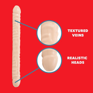 Veined Double Header Dong 18In. (White)