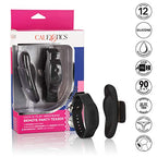 Calexotics Lock N Play Wristband Remote Panty Teaser- Waterproof Silicone Sex Toys For Couples - 12 Vibe Function Adult Remote Vibe Massager - Black, 1Count