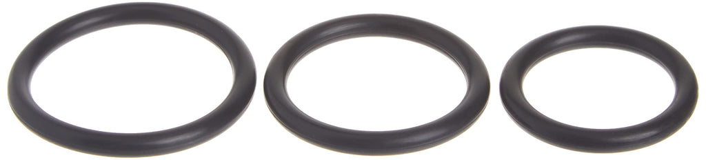 Heart 2 Heart Nitrile Cock Ring  Black  3Pack