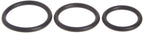Heart 2 Heart Nitrile Cock Ring  Black  3Pack