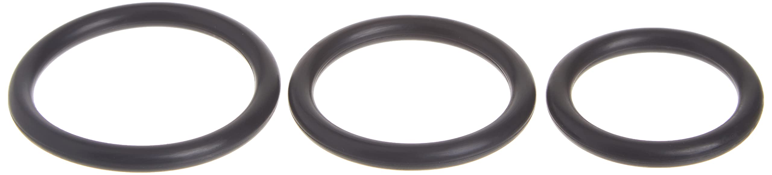 Heart 2 Heart Nitrile Cock Ring  Black  3Pack
