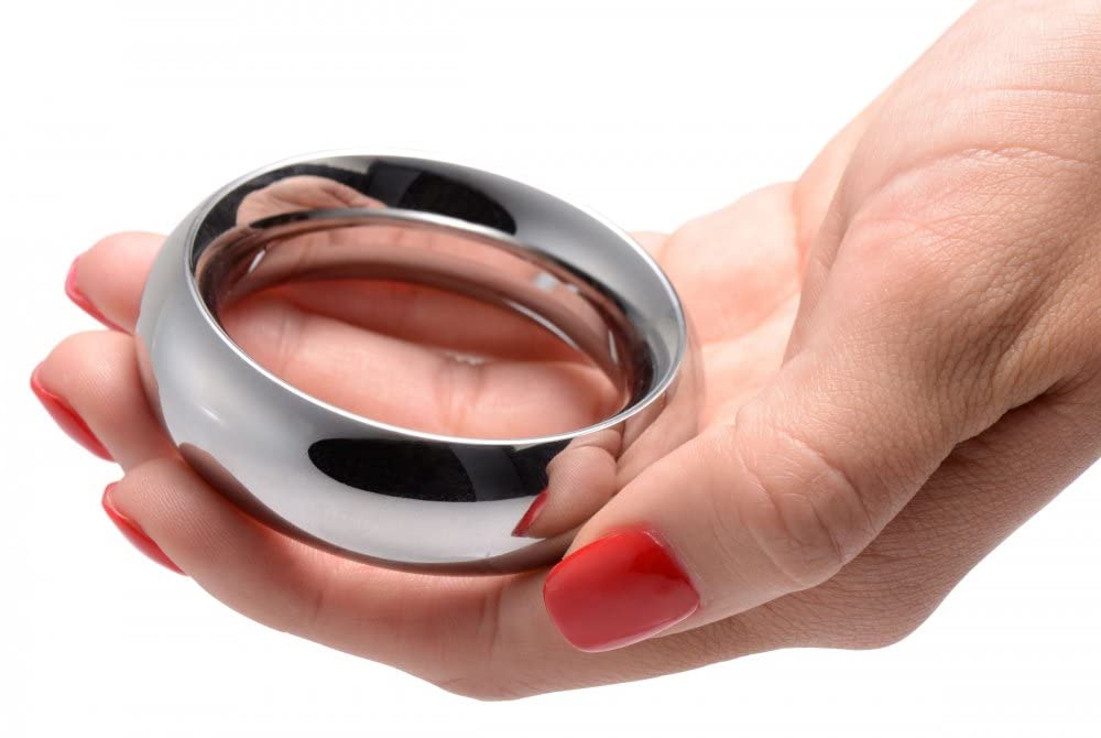 Master Series Stainless Steel Cock Ring, Medium