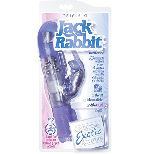 California Exotic Novelties Triple G-Jack Rabbit Vibrator, Purple