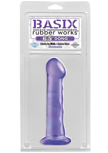 Basix Rubber Works 6.5-Inch Suction Cup Dong, Purple