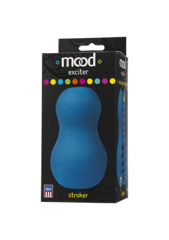 Doc Johnson Mood - Exciter - Ultraskyn - Dual Texture Stroker - Narrow Side Has Massage Beads, Wide Side Has Thick Ribbing - Dis