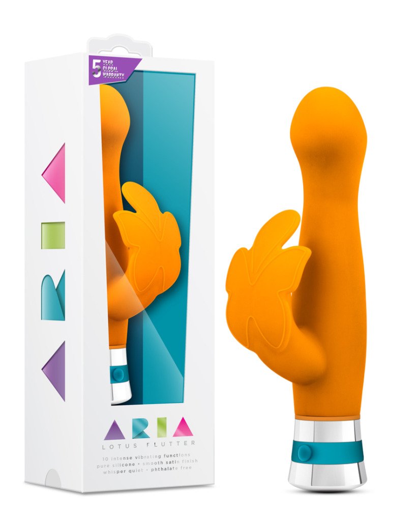 (D) Aria Lotus Flutter Tangeri Orange Vibrator