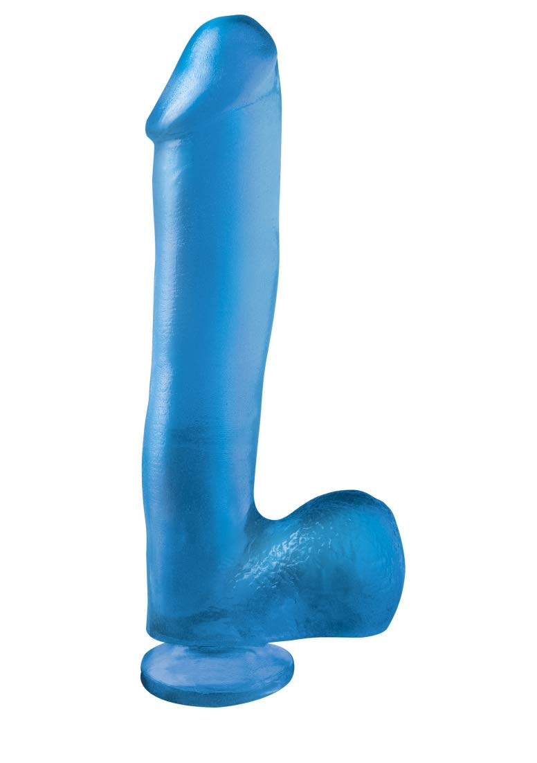 Basix 10-Inch Suction Cup Dong, Blue