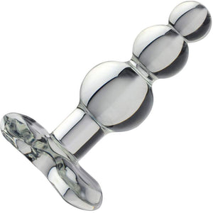 Blown Beaded Anal Plug, Clear