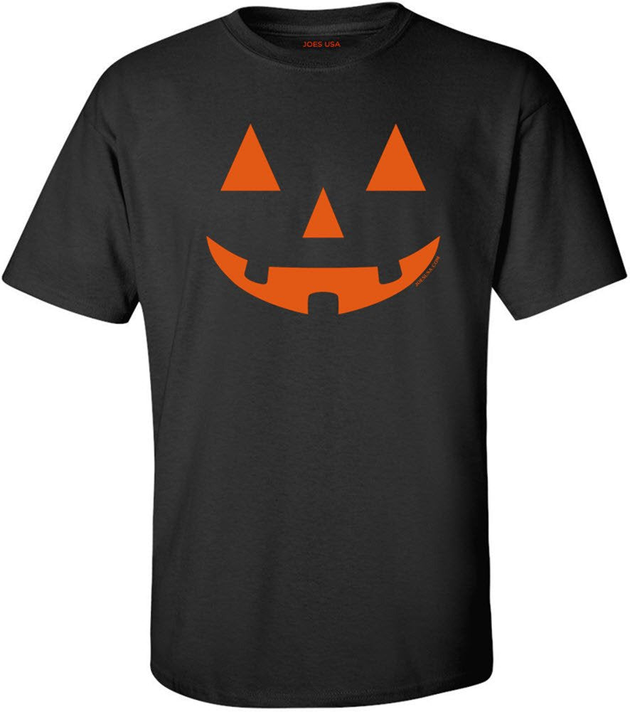 Joe s USA Jack O  Lantern Pumpkin Halloween Costume T-Shirt | M-Black