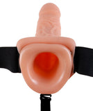 Ff 9In Vib Hollow Strap-On W/Balls Flesh