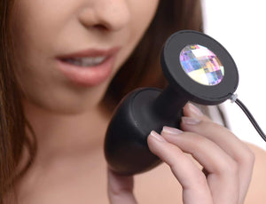 Master Series Paragon Gem Accented Vibrating Anal Plug With Internal Stimulation, Black (Ad436)