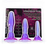 Doc Johnson - Wendy Williams Anal Trainer Kit - 3 Anal Plugs - Graduated Anal Training System - Purple