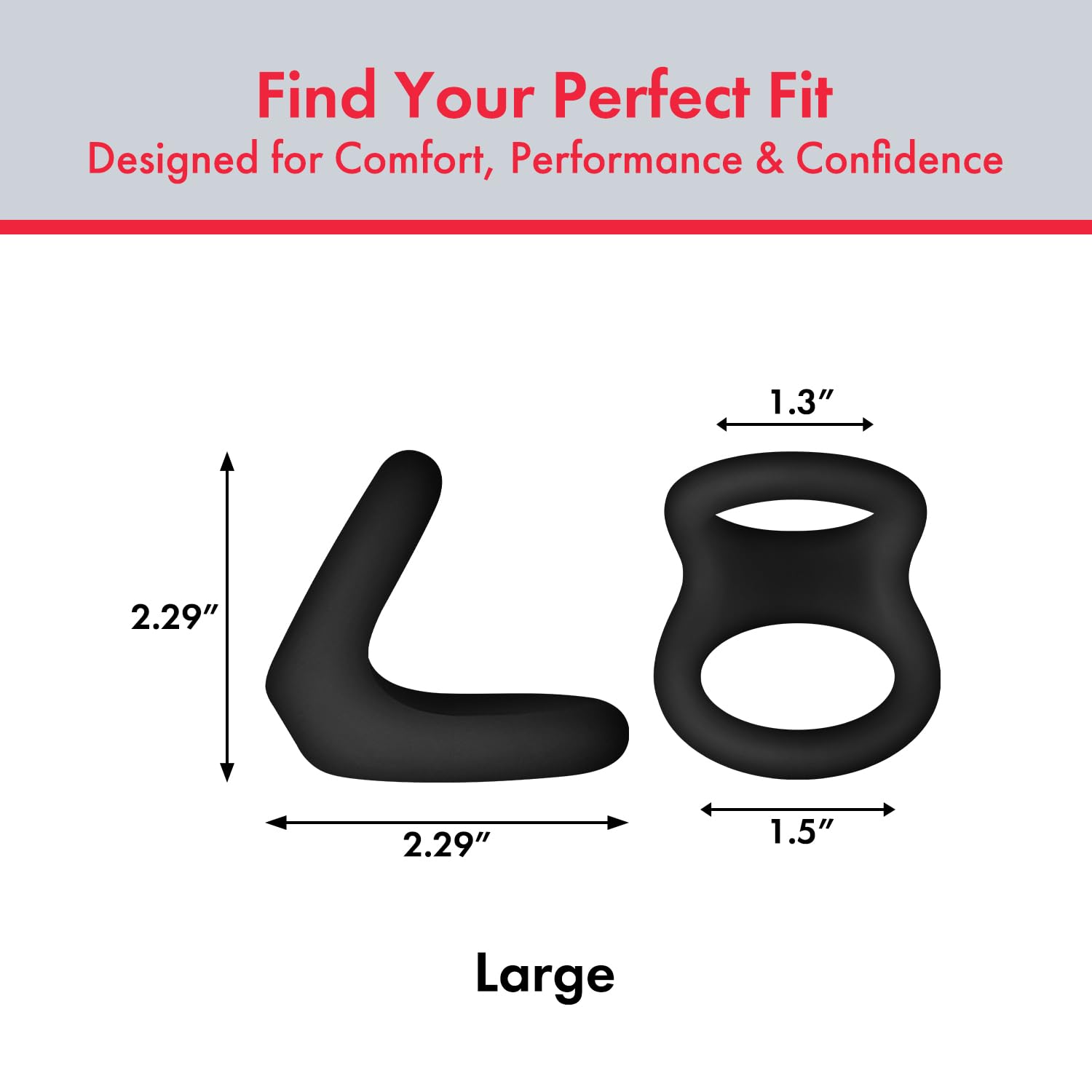 Forto F-22:D Ring Liqu Sili 57.5/60mm Bk