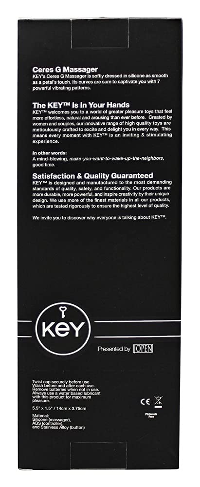 Jopen Jopen Key Ceres G Spot Silicone Vibrator Waterproof 5.5 Inch, Raspberry Pink