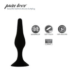 Pure Love Silicone Anal Butt Plug 4.5'', Adult Sex Toy, Classic Sex Toy, Black