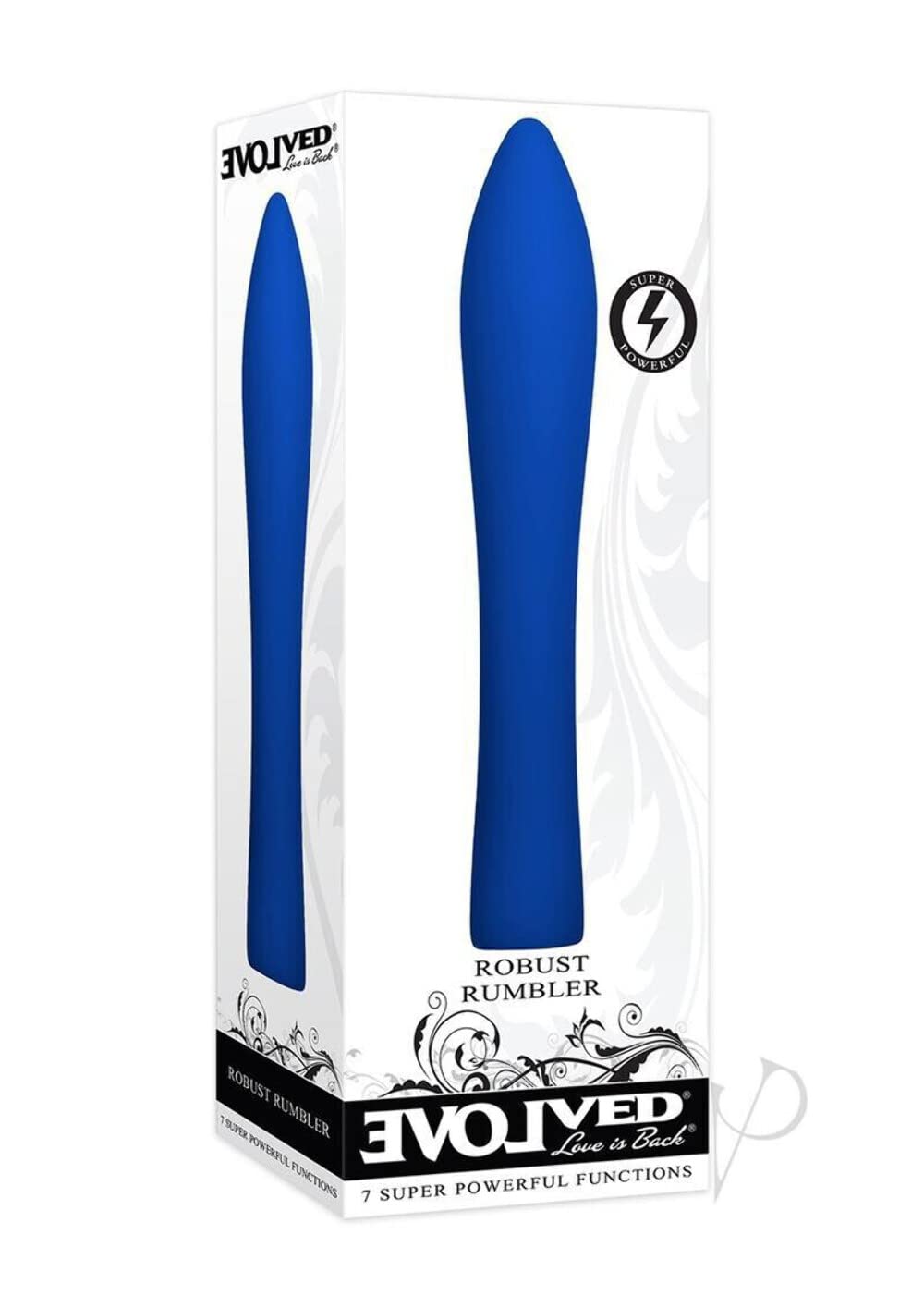 Evolved Love Is Back  Robust Rumper  7 SuperPowerful Functions  Silicone Traditional Vibrator  Blue