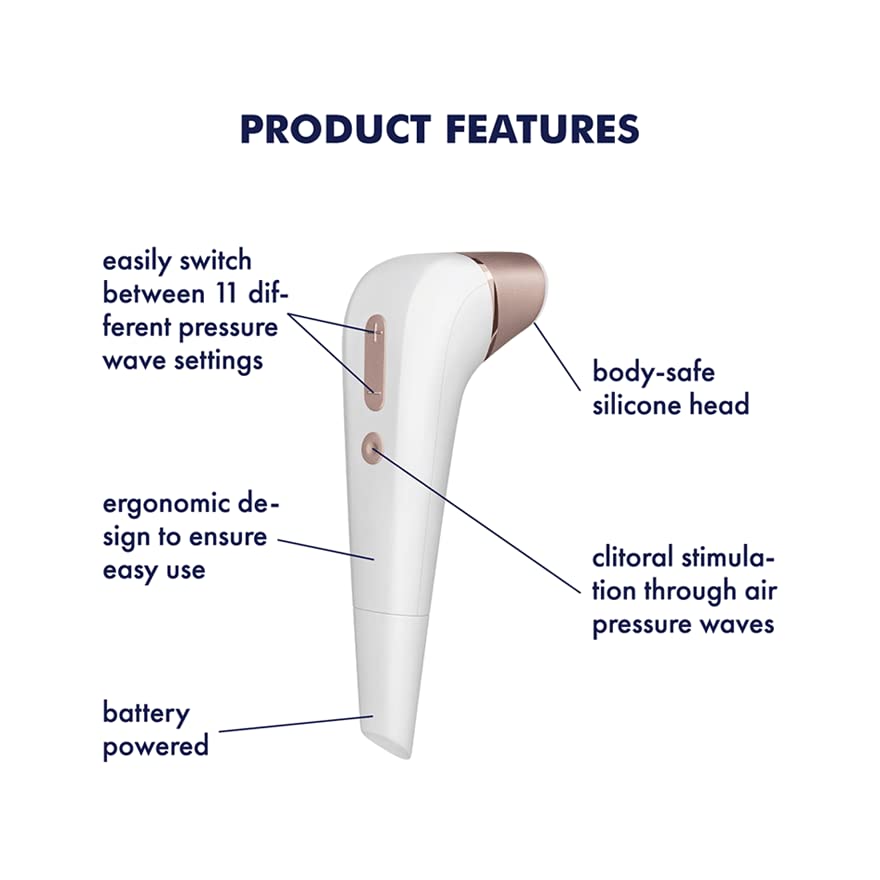 Satisfyer Number Two Airpulse Clitoris Stimulator  Noncontact Clitoral Sucking Pressurewave Technology  Waterproof