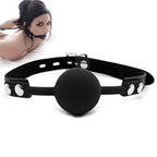 Leather Restraints Ball Mouth Plug Silicone Bondage Ball Gag Silicone Bondage Ball Gag for Sex, BDSM Restraints Toys Sex Gag Muz