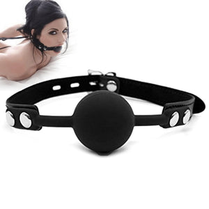 Leather Restraints Ball Mouth Plug Silicone Bondage Ball Gag Silicone Bondage Ball Gag for Sex, BDSM Restraints Toys Sex Gag Muz