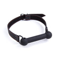 CLROY Leather Bondage Toys Faux Leather Open Mouth Gag with Silicone Bar, Bondage Restraints Bite Gag Adult Sex Toys (Color-1)