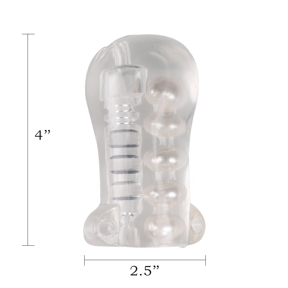 Topco Tlc Pearl Pleasure Cyberskin Comfort Grip Stroker