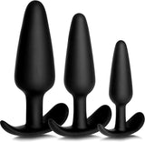 for Comfortable Long-Term Wear Silicone Anal Plug ,3Pcs Training Set/Anal Sex Trainer /Prostate Massage Anus Dilator Anal Ball f