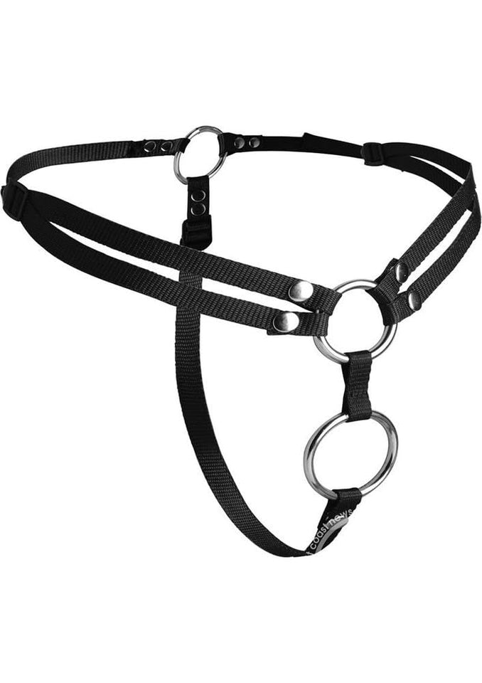 Strap U Unity Double Penetration Strap On Harness, Black (Ad918)