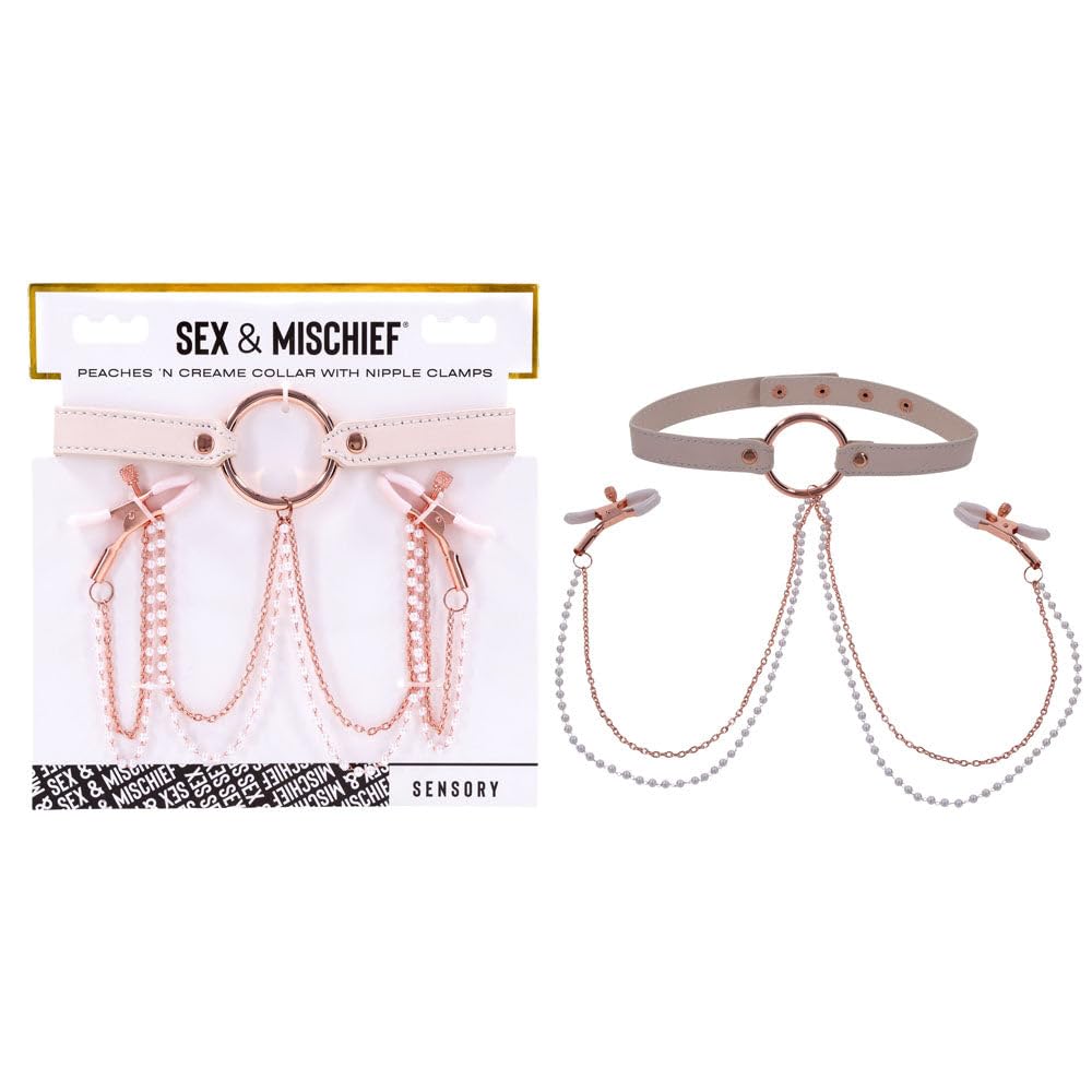 Peaches N Creame Collar W/ Nipple Clamps