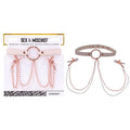 Peaches N Creame Collar W/ Nipple Clamps