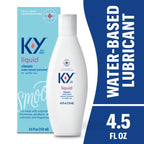 K-Y Liquid Personal Lubricant 4.5 Oz Premium Natural Feeling Water-Based Lube For Men Women & Couples (Pack Of 2)