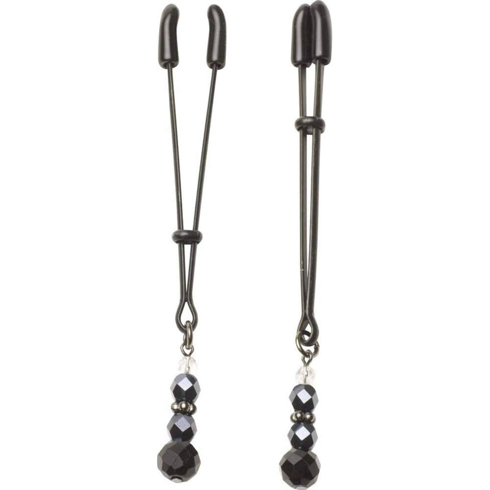 Spartacus Beaded Nipple clamps with Tweezer Tip Black