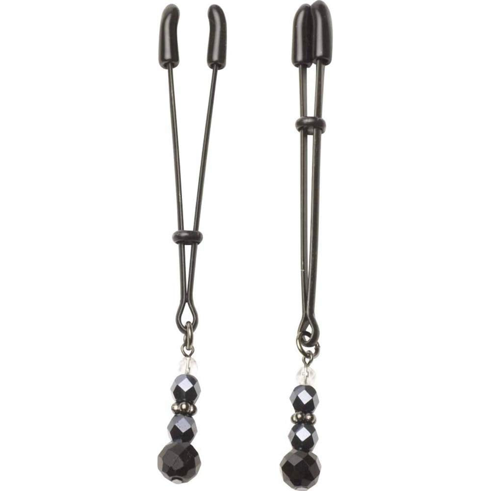 Spartacus Beaded Nipple clamps with Tweezer Tip Black